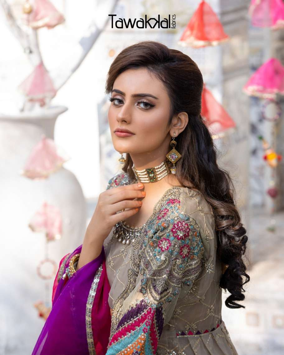 Tawakkal Glitterati Heavy Embroidered  semi-stitched collection